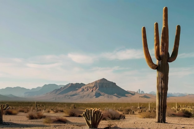 Le coucher de soleil dans le parc national de Saguaro, en Arizona