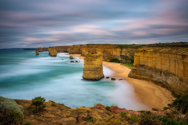 Coucher de soleil sur les douze apôtres à Victoria Australie