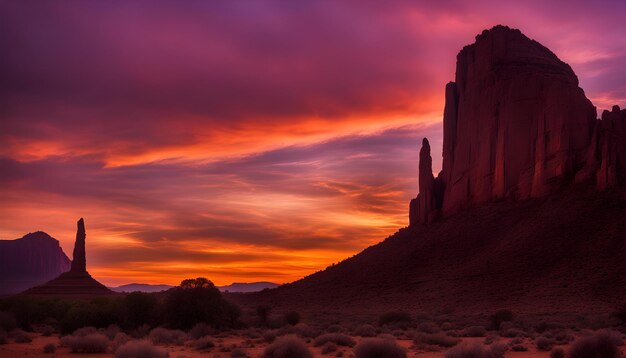 Le coucher de soleil est une couleur spectaculaire et le ciel est une belle couleur