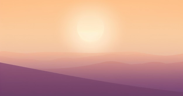 Photo coucher de soleil avec un fond violet et orange