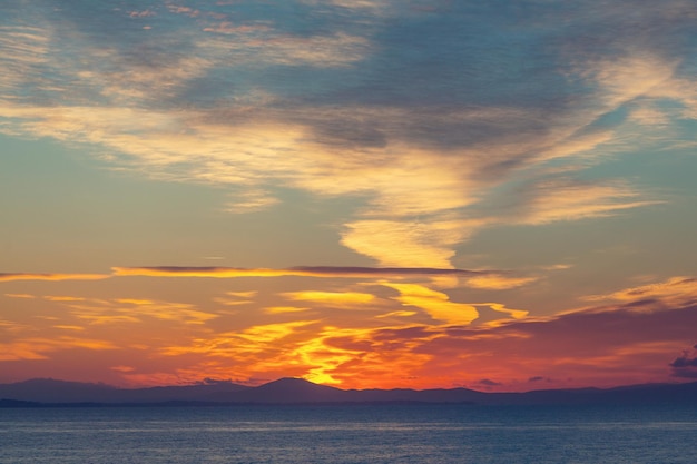 Coucher de soleil en Grèce