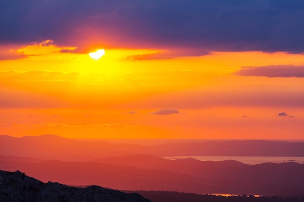 Coucher de soleil en Grèce