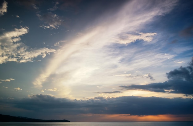 Coucher de soleil sur la mer à Montego Bay Jamaïque