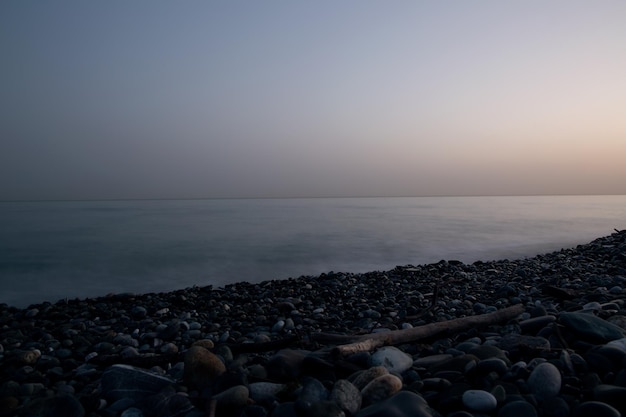 Coucher de soleil sur la mer noire