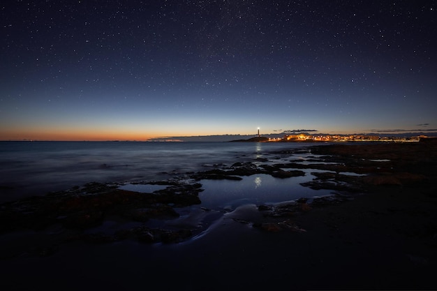 coucher de soleil sur la mer