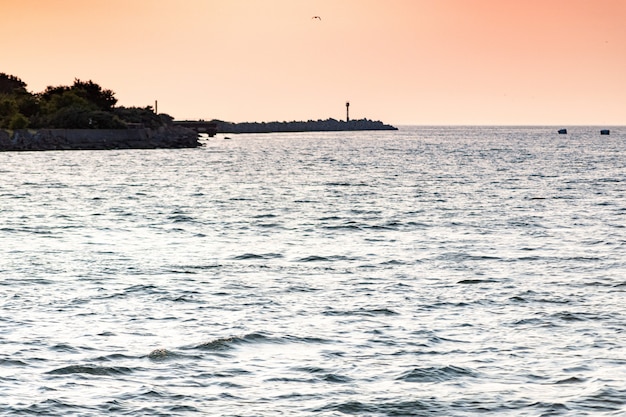 Coucher de soleil sur la mer