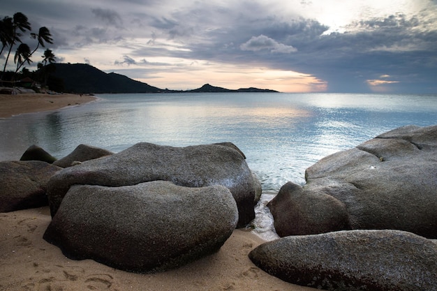 Coucher de soleil sur la mer