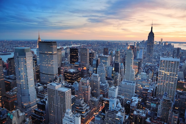 Coucher de soleil à New York