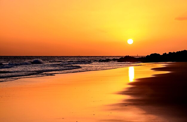 Coucher de soleil sur l'océan Atlantique