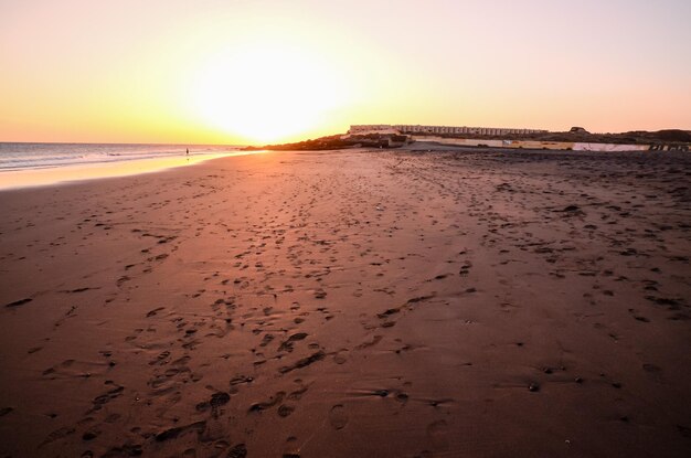 Coucher de soleil sur l'océan Atlantique