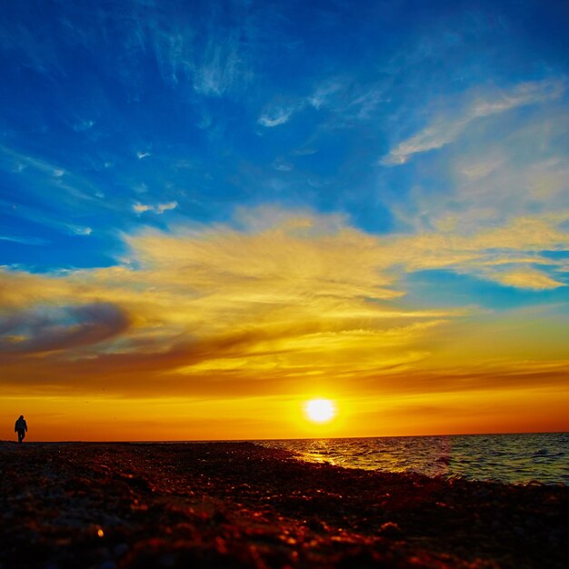 coucher de soleil sur l&#39;océan