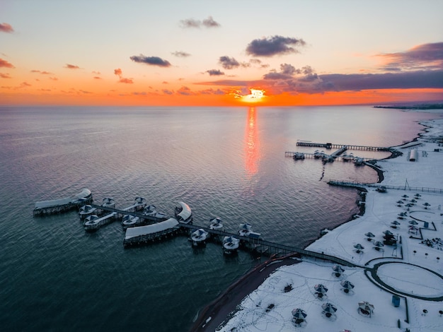 coucher de soleil sur l&#39;océan