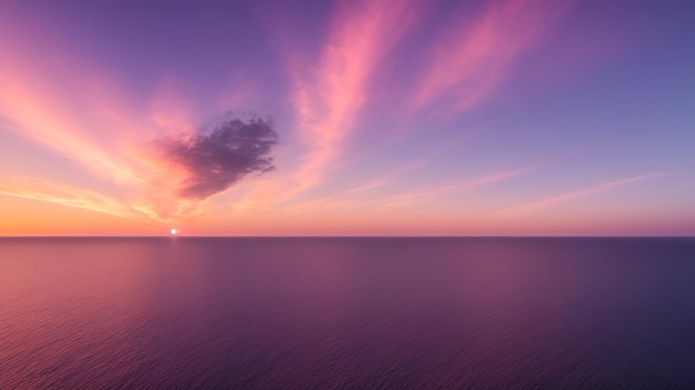 Un coucher de soleil sur l'océan