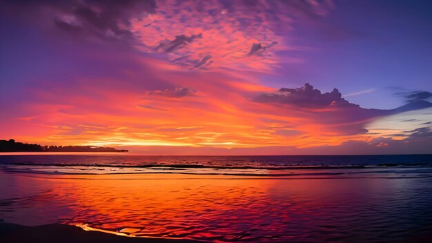 Photo coucher de soleil sur l'océan