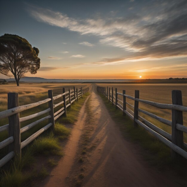 Coucher de soleil paysage