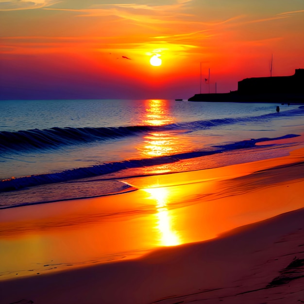 Photo coucher de soleil plage mer océan paume ciel lever soleil arbre soleil tropical eau sable paysagephotographie