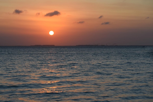 coucher de soleil sur la plage, mexique