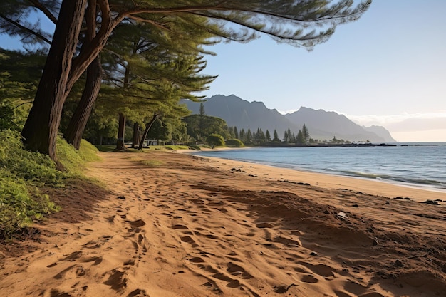 Le coucher de soleil sur la plage