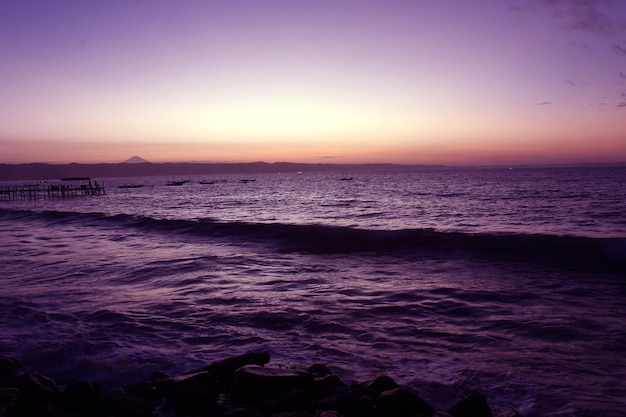 coucher de soleil à la plage