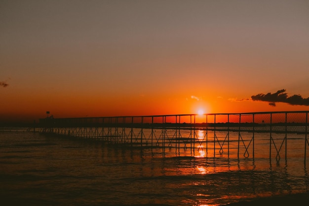 Photo coucher de soleil sur la plage