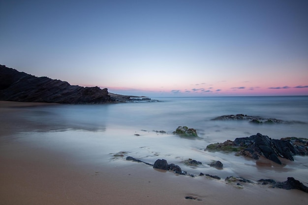 Coucher de soleil sur la plage