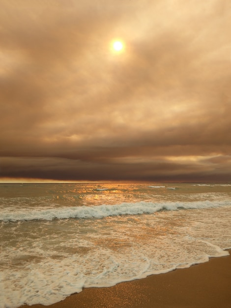 Coucher de soleil sur la plage