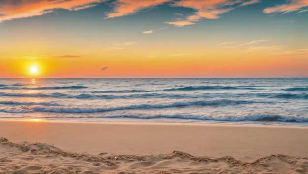 coucher de soleil sur la plage