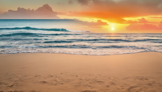 coucher de soleil sur la plage