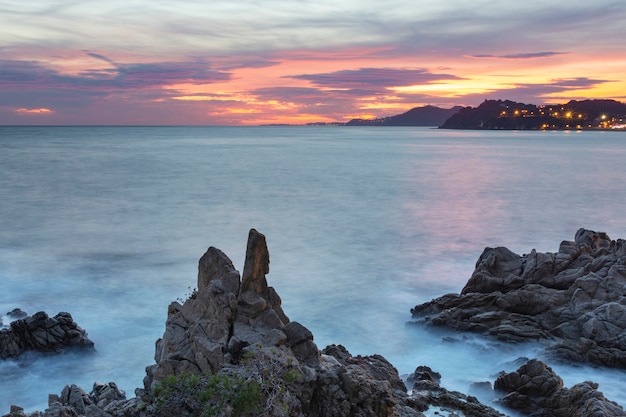 Coucher de soleil à la plage