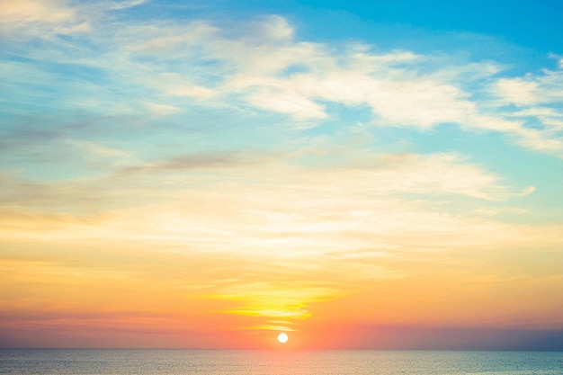 Coucher de soleil sur la plage