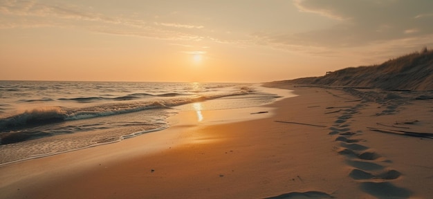 Coucher de soleil sur la plageIA générative