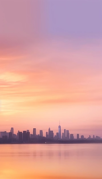 Photo coucher de soleil sur le pont de brooklyn