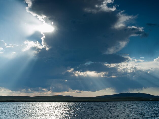 Coucher de soleil sur le réservoir Eleven Mile, Colorado.