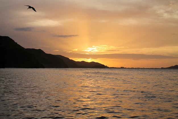 Coucher de soleil à Rio Caribe, Venezuela