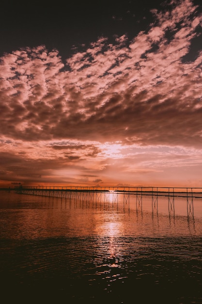 coucher de soleil sur la rivière