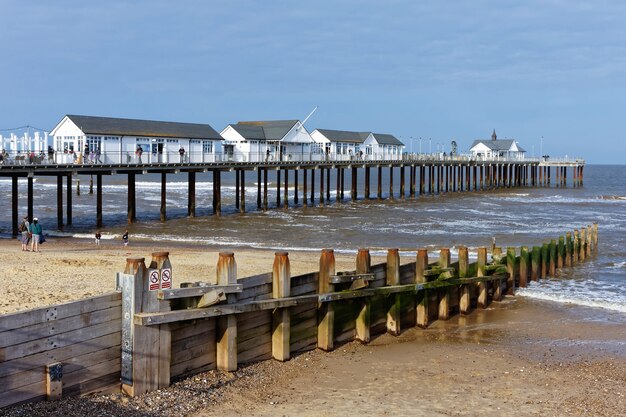 Coucher de soleil sur Southwold Pier Suffolk