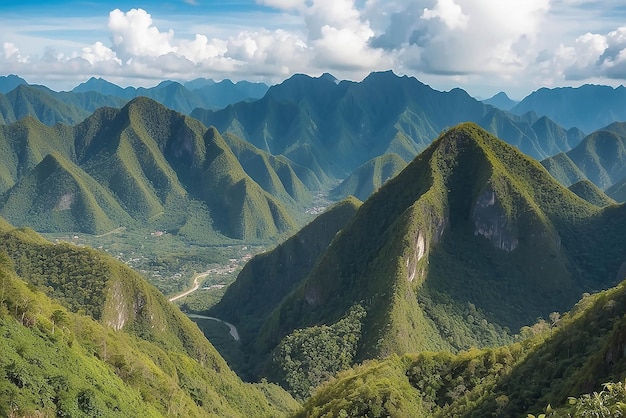 Des couches de montagnes aux Philippines