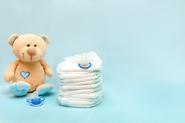 Couches avec ours en peluche jouet nouveau-né pour bébé douche cadeau cadeau soins de santé hygiène médicale