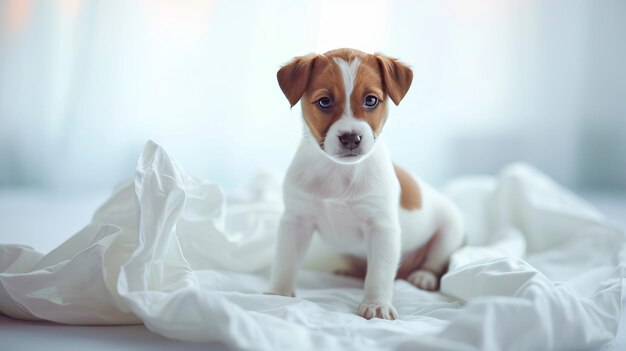 Photo des couches pour les chiens adorables en déplacement