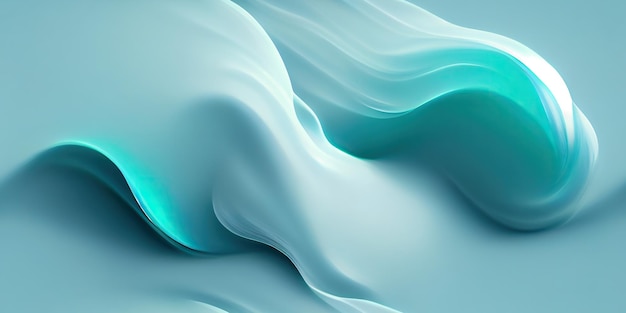 Écoulement de liquide ondulé blanc bleuâtre doux avec une texture lisse et un effet de flou