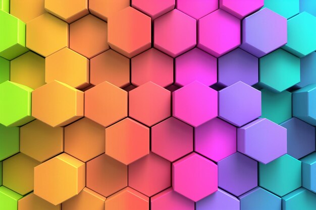 Couleur abstraite d hexagonale