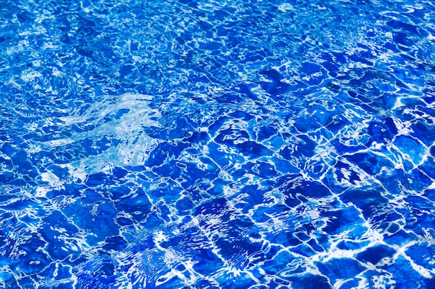 Couleur bleu eau dans la piscine ridée fond