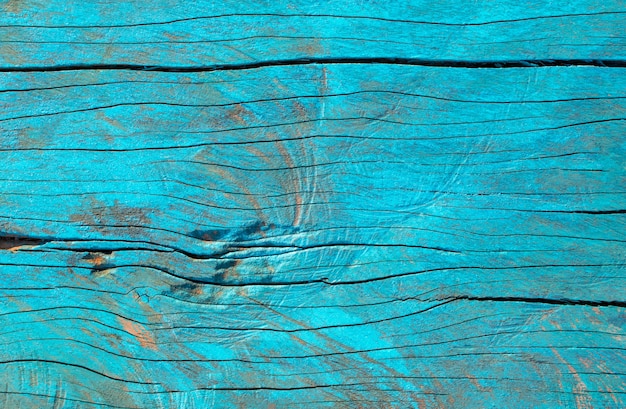 Couleur bleu océan, peinture qui s&#39;écaille sur la texture de fond de table en bois vintage.