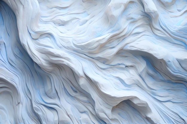 couleur bleue et blanche texture réaliste d'un beau rocher sculpté papier peint d'arrière-plan 3D