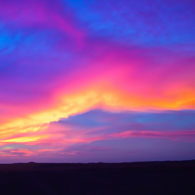 Photo couleur du ciel du soir