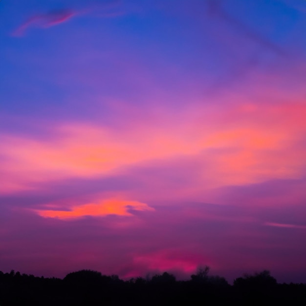 couleur du ciel du soir