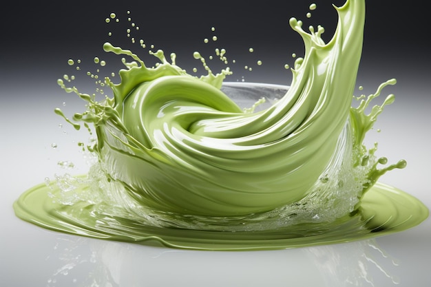 La couleur du matcha de flux