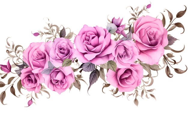 couleur d'eau fleur d'arrière-plan illustration florale invitation de mariage fleur