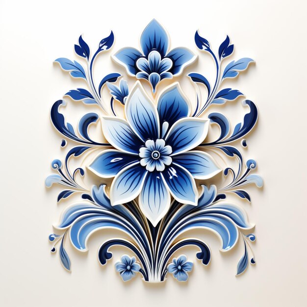 couleur de fleur bleue sur fond blanc