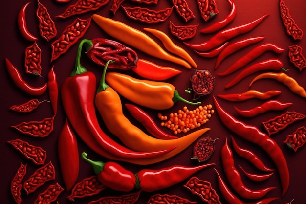 Couleur de fond du piment